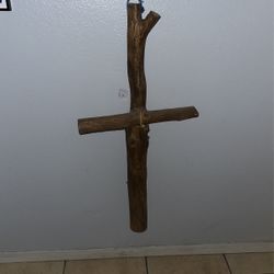 Oak Cross Art Made Out Of Oak
