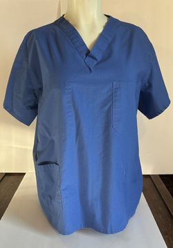 Medline Blue Scrub Top