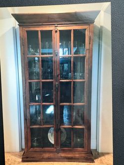 French Casement Cabinet Restoration Hardware Style