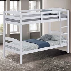 TWIN OVER TWIN BUNK BEDS ( FREE DELIVERY )