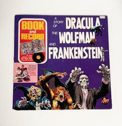 VTG A Story of Dracula, The Wolfman, And Frankenstein (Audio Comic Book) (1975)