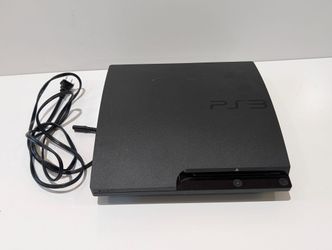 Sony PlayStation 3 PS3 Slim CECH-3001B Console System With Power Cord Bundle