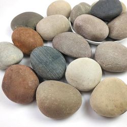 Large River Rocks for Landscaping, 3-4 Inch Mixed Colors Pebbles for Plants and Garden, Premium Rocks for Flower Beds, Indoor Fountains, Paths, Backya