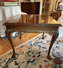 Vintage Wooden Claw Side Table End Stand