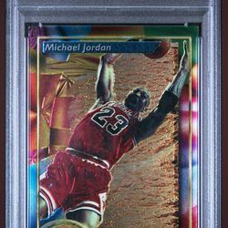 1993-94 Topps Finest #1 Michael Jordan Basketball Card GRADED PSA 8 NEAR MINT-MINT