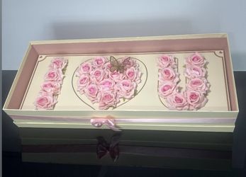 Caja De I Love You De Rosas Permanente