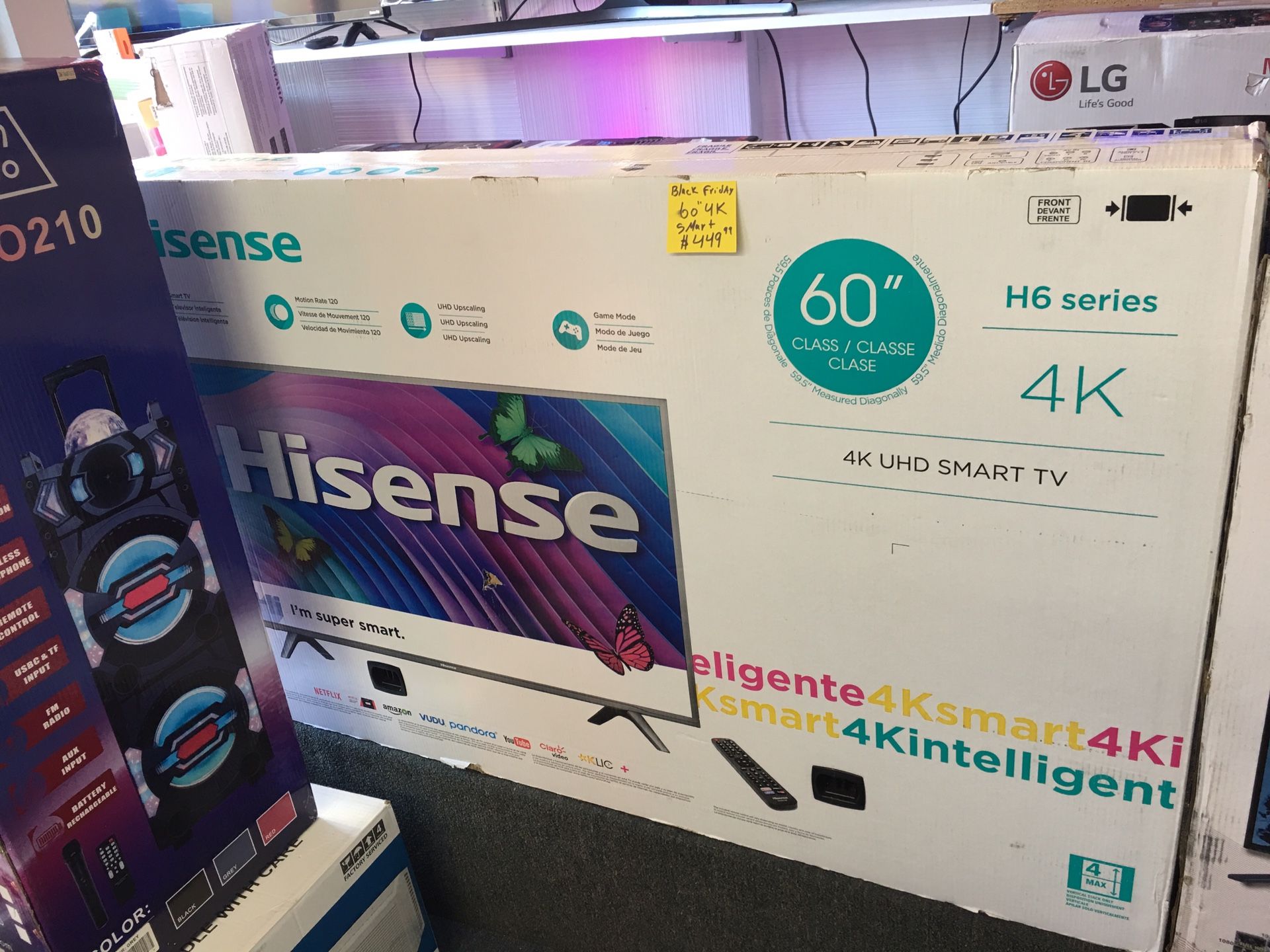 60” 4k smart TV. SPECIAL
