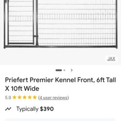 Brand new 6x10 foot dog kennel gate never used.