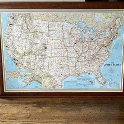 Framed Push Pin USA Map