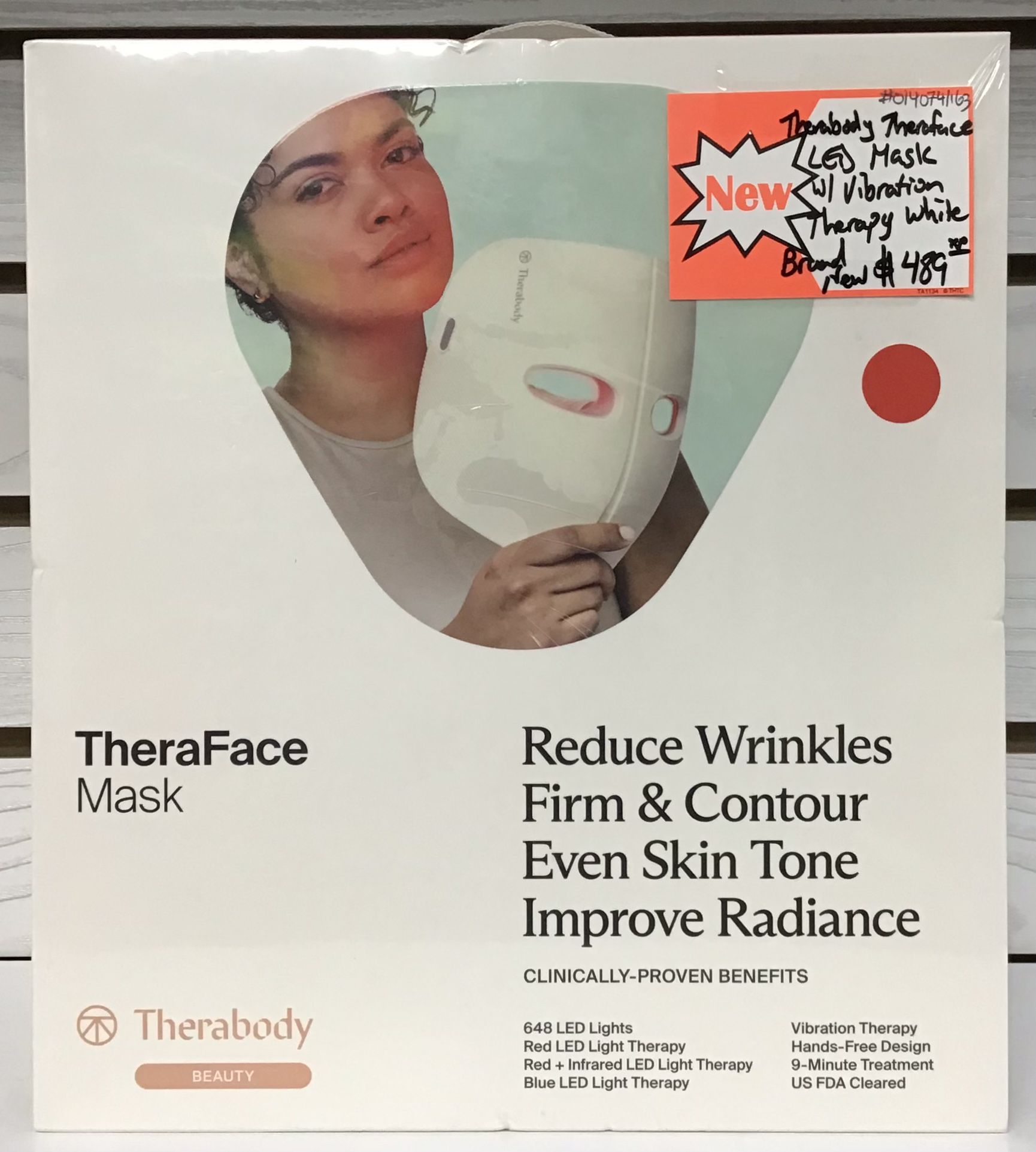 Therabody TheraFace LED Mask W/ Vibration Therapy White Brand New
