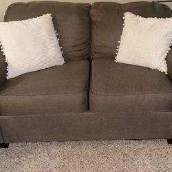 Couch And Loveseat With 6 Pillows