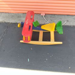Children Wooden Airplane Rocking Horse Kids Toy Biplane Rocker 33x24x17

Vintage and rare

Pre owned with normal signs of usage and storage
