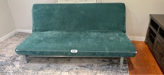Green Convertible Sofa Bed / Futon – Full Size