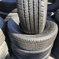 FOUR GOOD USED TIRES 95%TREAD LIFE 255/70/17 BRIDGESTONE DULER