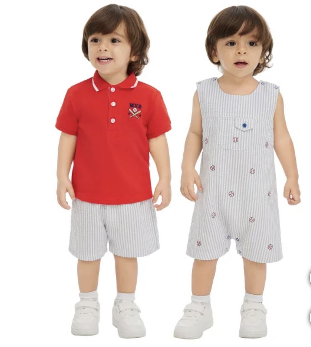 NWT baby boy 100% cotton 3pcs outfit set size 24M