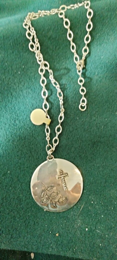 Heavy Pendant with Marcasite Cross