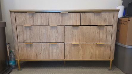 Fluted modern dresser