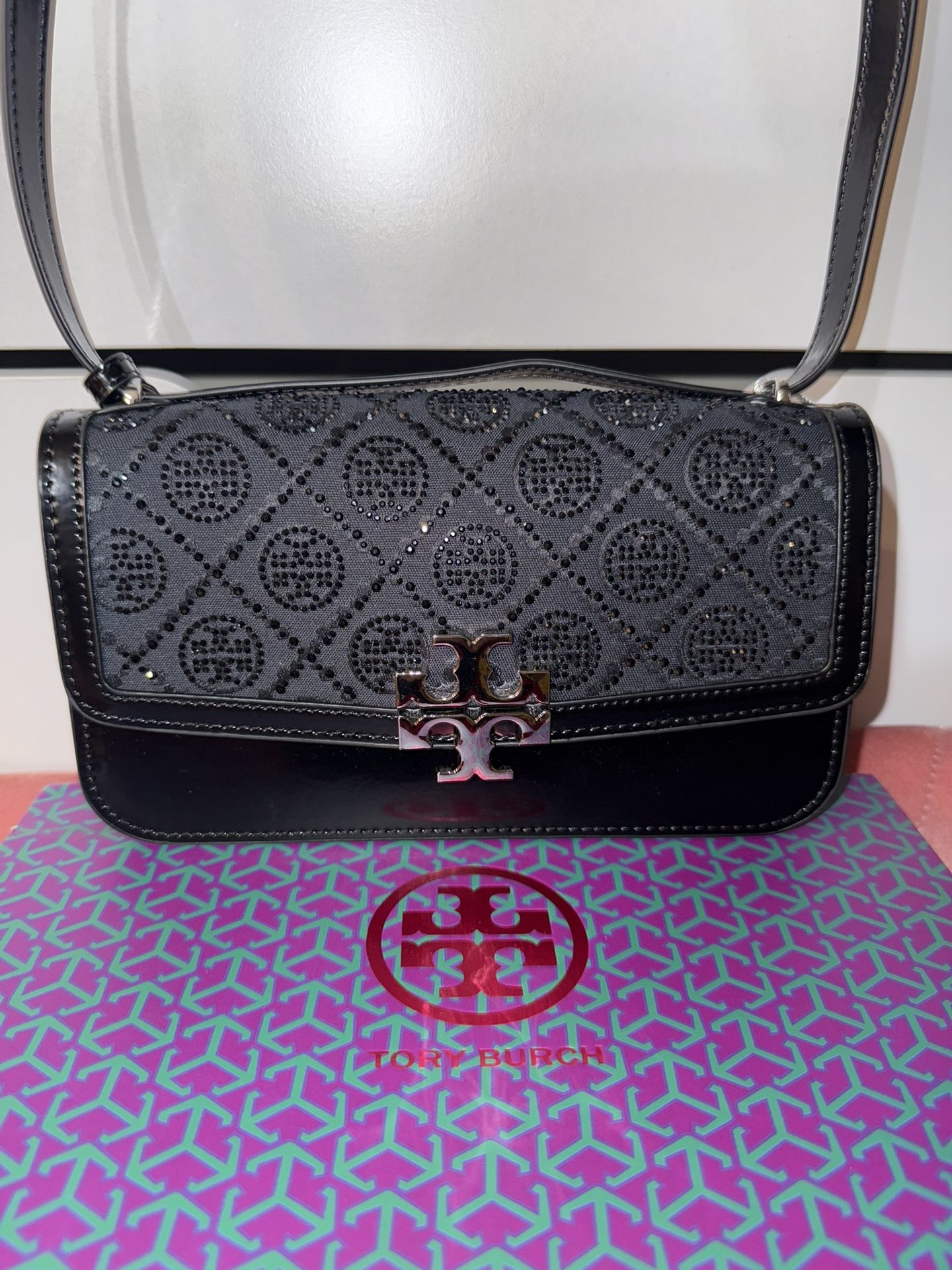 Tory Burch Sparkly Black Bag