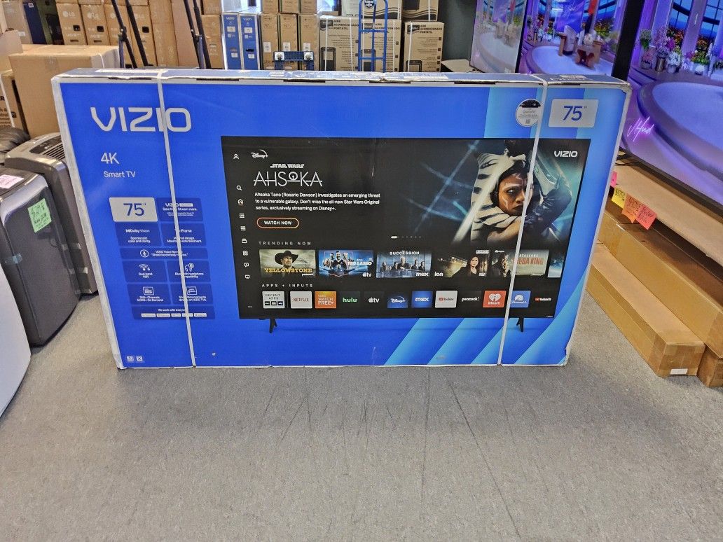 VIZIO 75 INCH UHD TV'S IN STOCK V4K75M0804 W/WARRANTY AIR PLAY VOICE SEARCH - PAYMENT OPTIONS