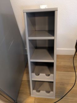 IKEA open kitchen cabinet TORNVIKEN gray for Books or Wine  EUC