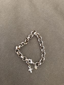 Kids cross bracelet silver