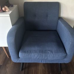 2 Matching blue chairs- willing to haggle