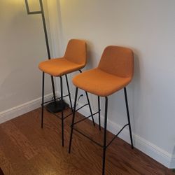 Upholstered Bar Stools Set Of 2