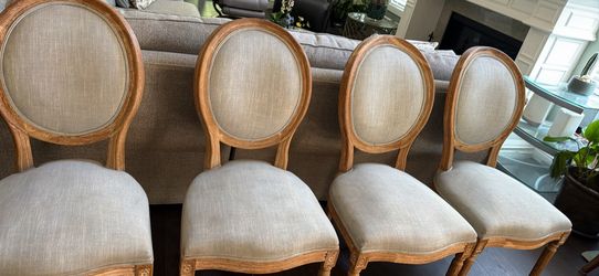 Chairs,4 french farm style, Teal color
