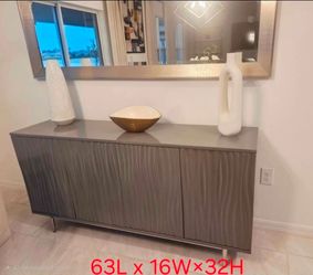 Gray Cabinet with storage