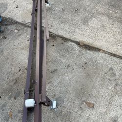 Adjustable Metal Bed Frame With Rollers Brown Color 