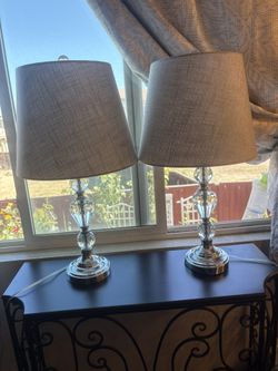 Pair Of Very Light Shaded , Diamond 💎 Lamps
