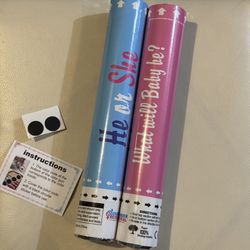 2 Gender Reveal Confetti Popper (Pink/Girl )