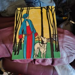 "Lady Walking Dog"