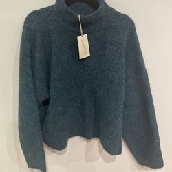 NWT Universal Thread Women's Teal Crop Top Jumper Team Size XL Teal Sweater