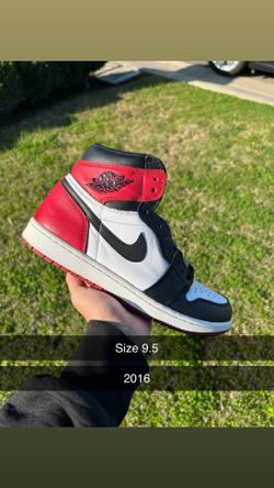 Jordan 1 Black Toe 2016 Size 9.5