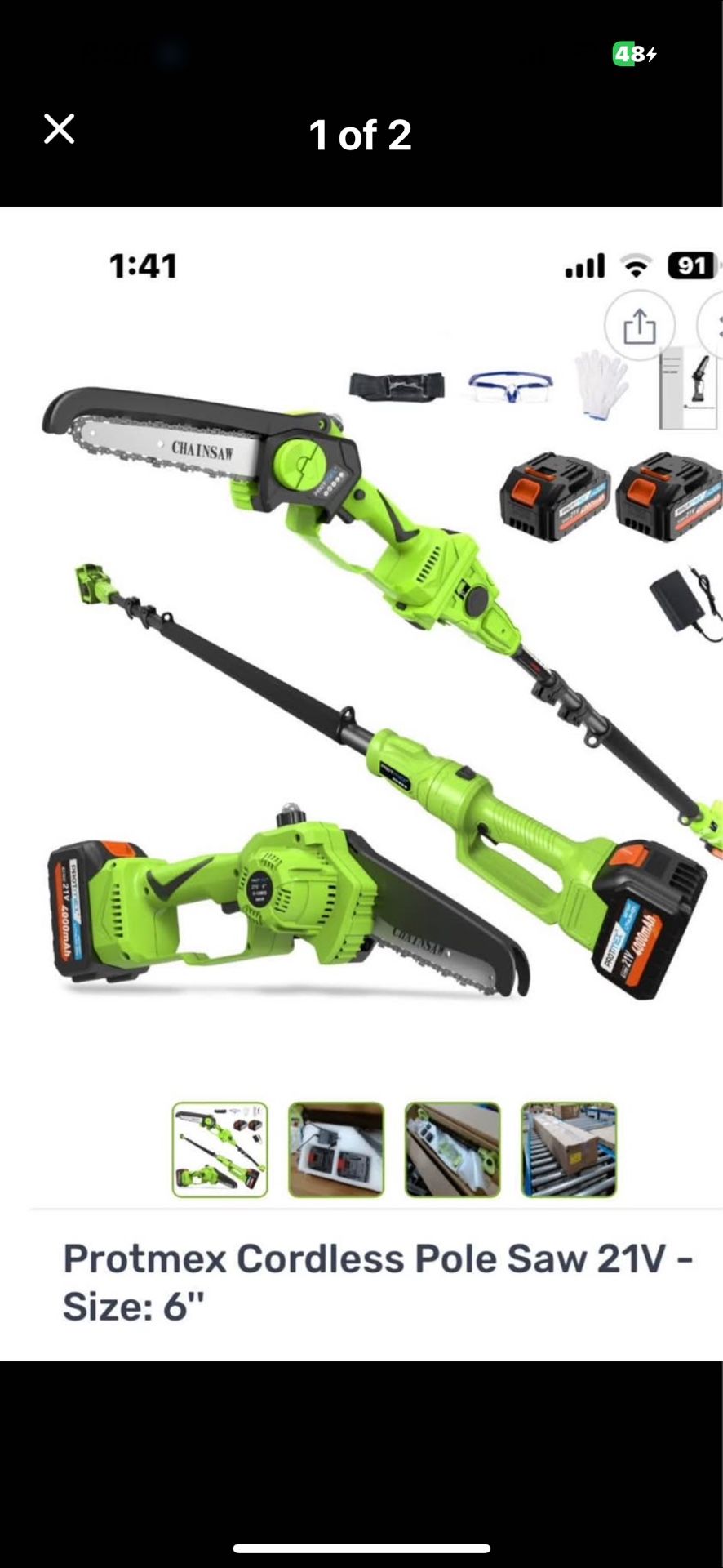 Brand New 2 In 1 Cordless Pole Saw