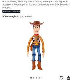 Toy Story, Woody and Buzz Lightyear $70/both