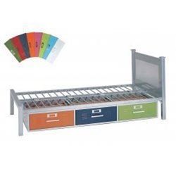 Metal Twin Bed Frame with Storage Drawers
