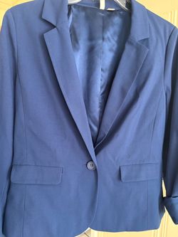 Blue Single-Button Blazer