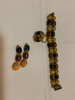 Bracelet, ring and earing