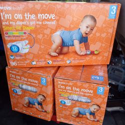 3 Boxes - 96 CT Diapers Size 3