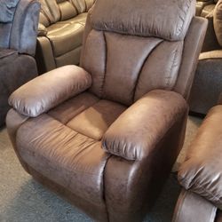 Brand New Brown Fabric USB Powered Reclining Chair