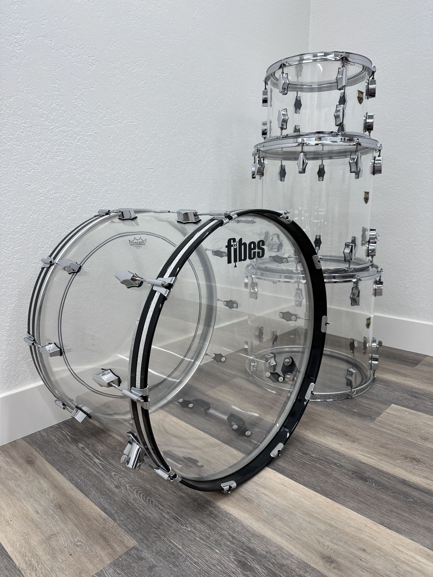 Fibes Crystalite Acrylic Drum Set