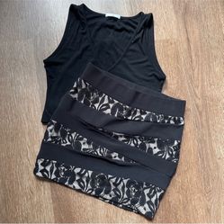 Small Guess Lace Mini Skirt + Bodysuit Bundle Outfit
