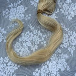 Human Hair Extension 22" Clip On Blonde