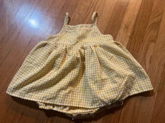 Baby Dress- Yellow Gingham