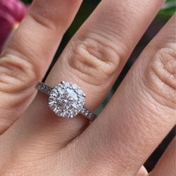 Engagement And Wedding Band Ring Set 