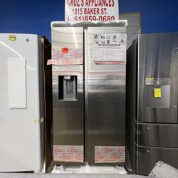 Samsung - 27.4 Cu. Ft. Side-by-Side Refrigerator - Stainless steel