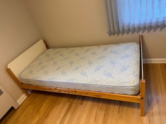 IKEA Rekdal Single Bed Frame with mattress.