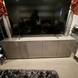 Large Gray TV Stand